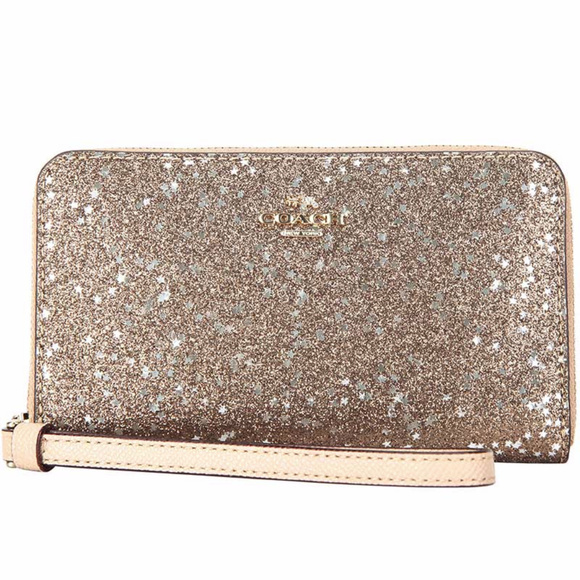 Coach Handbags - SALE!!! COACH PHONE WALLET STAR GLITTER PRINT NWT